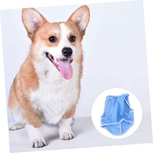 Bcoath 1Pc Dog Cool Vest Puppy Coats Cami Hanger Blue Shirts Cooling Harness For Dogs High Visibility Vest For Dogs Cooling Vests For Dogs Pet Dog Garment Pet Cooling Waistcoat Pva Belt #TOP5