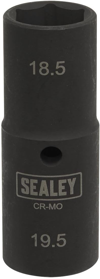 Sealey SX1819 80mm 1/2"Sq Drive 18.5/19.5mm Double Ended Deep Impact Socket
