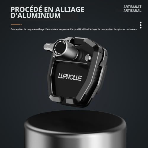 Lupholue Support de Clip de Pare-Brise de Moto à dégagement Rapide Compatible wtih GoPro Hero 12 11 10 9 8 7, Insta360 X4 X3 X2 X One RS R, DJI Osmo Action, Smartphone – vue 2