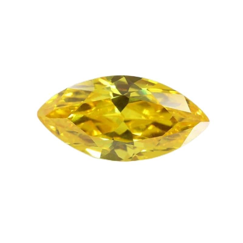 2X4.0mm~10X20mm 50 piezas/lote de cuentas de gemas sintéticas sueltas de corte brillante multicolor de circonita cúbica en forma de marquesa para joyería, color amarillo dorado, 8x16 mm, 50 p