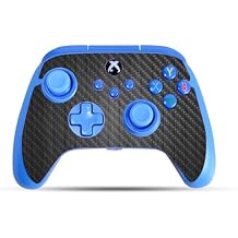Carbon Fiber Gaming Skin Compatible with PowerA Xbox Series X|S Enhanced Wired Controller - Black Wood - Premium 3M Vinyl Protective Wrap Decal Cover | Crafted in The USA by MightySkins