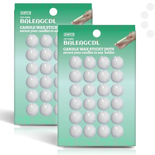 Candle Sticky Dots - White Wax Dots Candles Adapter, Soft