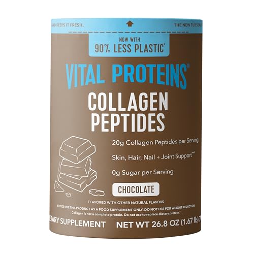 Image of Vital Proteins Collagen Peptides Powder Supplement, Hydrolyzed Collagen for Skin, Hair, Nails & Joints, Chocolate, 28 Servings