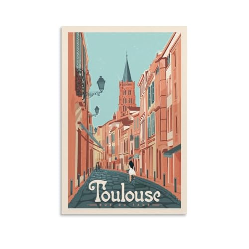 YQCQCS Poster vintage de voyage en France - Paysage de