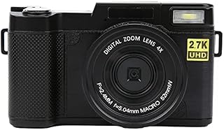 Digital Camera, 3in LCD 180 Degree Flip Screen Digital Camera,30MP 2.7K HD Video Camera,with Retractable Flashlight,for Vlogger, Home, Travel