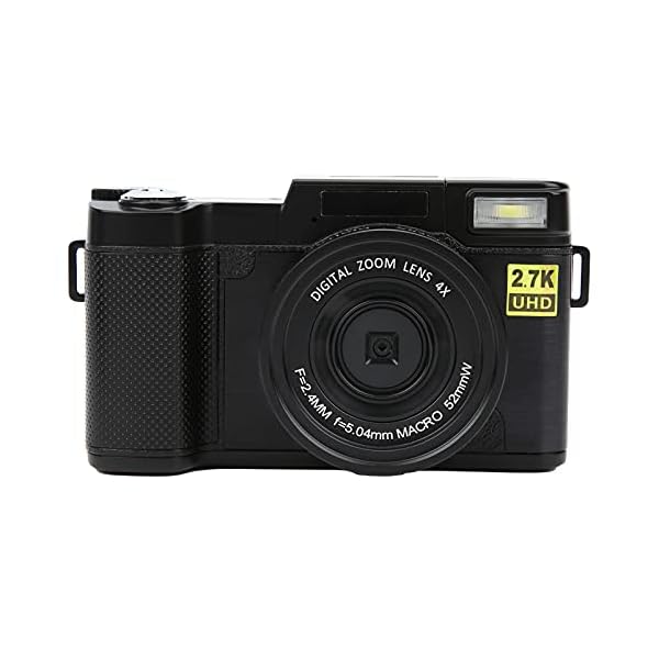 SALUTUYA DSLR-Kameras, 3In 48MP Pixel Kameras für Fotografie und Video mit 180 ° Flip-Screen 128 GB Erweiterung 800 MAh…