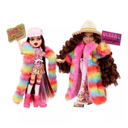 Bratz x JimmyPaul Special Edition Designer Pride 2-Pack Couple Roxxi & Nevra Fashion Dolls, Multicolor, 580324