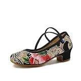 Zapatos bordados tradicionales, patrones florales exquisitos, zapatos bordados de moda, exquisitos, cómodos y ligeros
