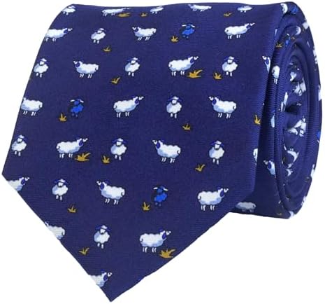 Men's 100% Silk Tie,Small Animal Print Necktie, Neat Patterns Designer Ties for Business Wedding Casual Daily Wear