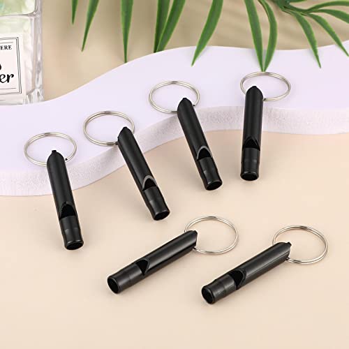 35 Pieces Emergency Whistle With Keychain, Aluminum Emergency Survival Whistle For Camping Hiking Hunting Outdoors Sports, Loud Sound (Black) #TOP6