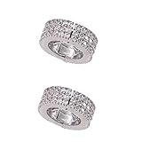 Aoxmas 2 Pack Mini Rhinestone Hair Clips for Girls Women - Cute Crystal Small Decorative Hair Clips - Wedding, Bridal, Party Hair Accessories