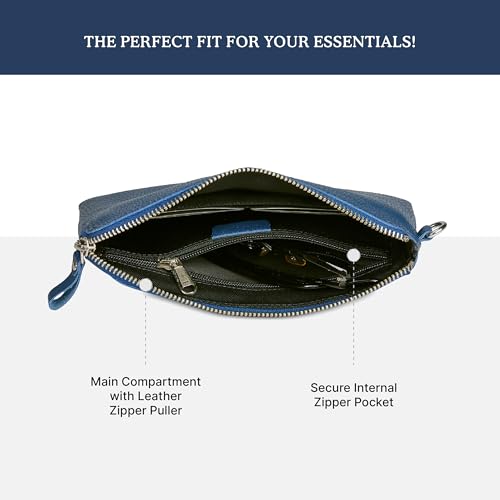 Wise Owl Accessories Genuine Leather Wristlet Wallet for Women Clutch Handbag Purses for Cell Phone Keys Coins Credit Card Slots - Image 6