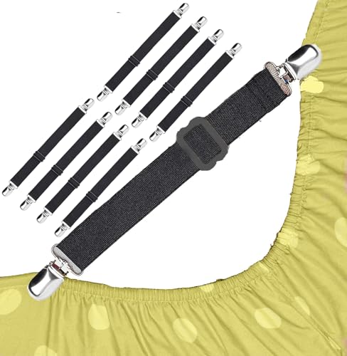 8Pcs Bed Sheet Holders Fasteners,Bed Sheet Holder Straps Sheet Stays Keepers for Bed Sheets,Mattress Covers,Sofa Cushion