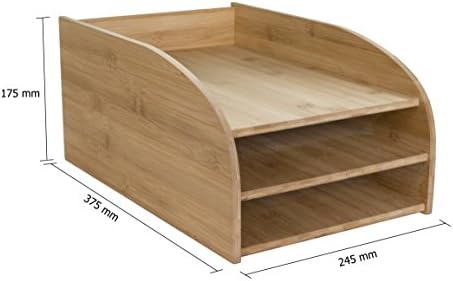 Osco BAM-3TT Bamboo Three Tier Letter Tray