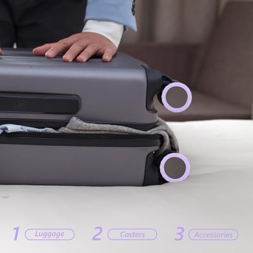 BESPORTBLE 8pcs Suitcase Wheel Covers: Silicone Protective Covers For Luggage Wheels - Mute & Anti-Vibration Suitcase Silicone Socks For Travel3