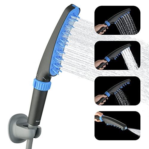 Rainovo Dog Shower Attachment, 4 Models Pet Shower Sprayer, Indoor/Outdoor Dog Bathing Supplies, Pet Grooming For Long And Short Hair, Abs Material, Black #TOP6