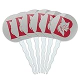 Bates College Secondary Logo Cupcake Picks Toppers Decoration Set of 6
