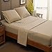 SONORO KATE Bed Sheet Set Super Soft Microfiber 1800 Thread Count Luxury Egyptian Sheets 16-Inch Deep Pocket，Wrinkle and Hypoallergenic-4 Piece (Taupe, Queen)