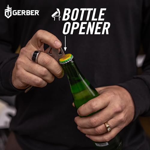 Gerber Gear Broadhead Keychain 5-in-1 Multitool, Clips to Pocket or Keychain with Bottle Opener, Flat Head Driver, Package Opener, Cross Driver and 1/4" Socket, EDC Gear for Everyday Carry by Gerber - Image 5