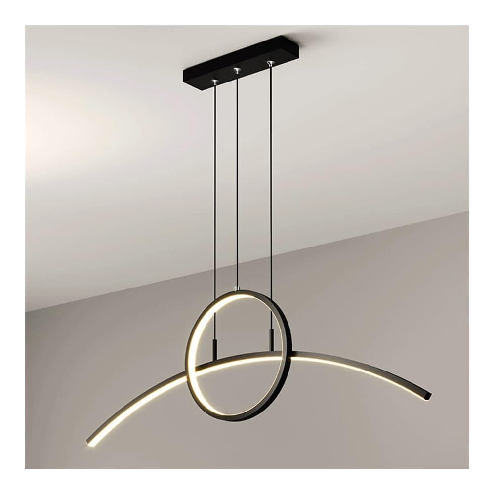 Lustre linéaire à LED pour salle à manger moderne et repas chaleureux