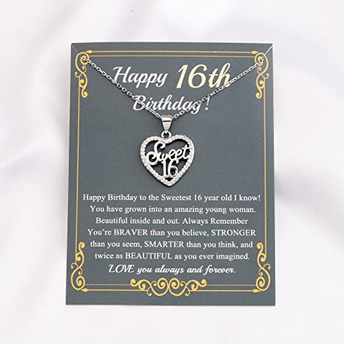 Sweet 16 Gifts Necklace 16th Birthday Gifts for Women Sweet 16 Jewelry 16 Year Old Birthday Gifts3