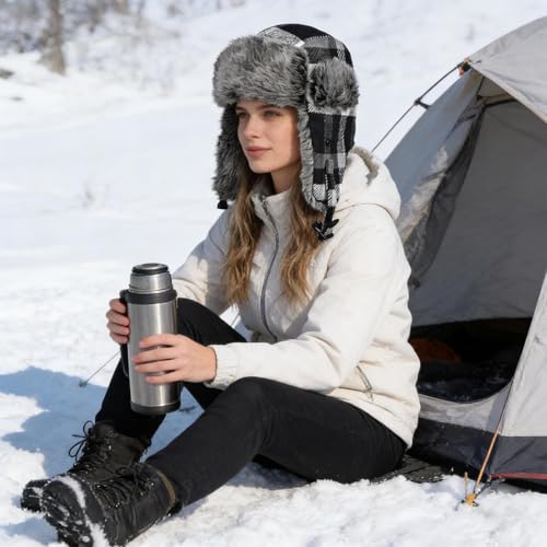 Bonnet chaud USB de cyclisme et marche avec protection auditive intégrée