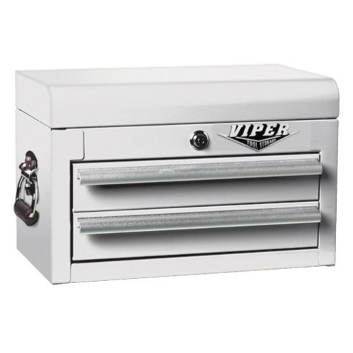 Viper Tool Storage V218MCWH 18" 2-Drawer Mini Chest, White