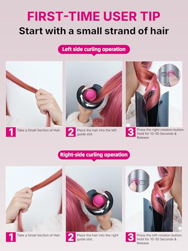 DRFLASH Automatic Curling Iron, 1 Inch Rotating Ceramic Wand, 30s Fast Heat — view 3