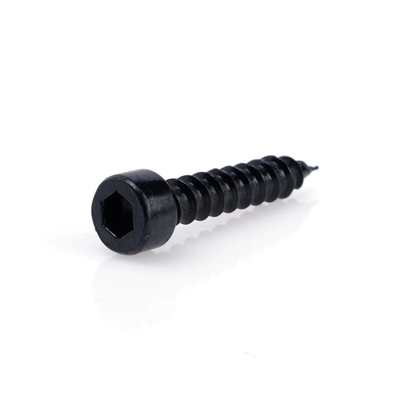 Vis à tête ronde, vis autotaraudeuses for cloisons sèches, 10 pièces/lot vis autotaraudeuse à six pans creux M2M2.6 M3 M3.5 M4M5 M6 tête noire en acier au carbone qualité 8.8 (couleur : 5 mm x 10 pièc