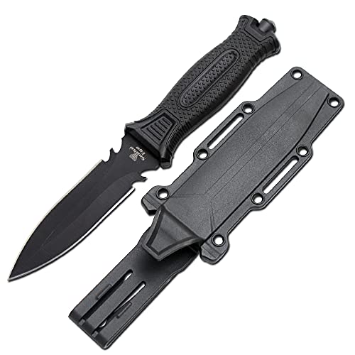 Snake Eye Tactical 10" Heavy Duty Military Marine-Army Fixed Blade Hunting Knife W/Molded Sheath (5235-2)