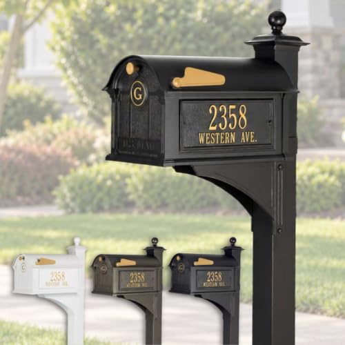 Whitehall Personalized Balmoral Mailbox with Address Plaques