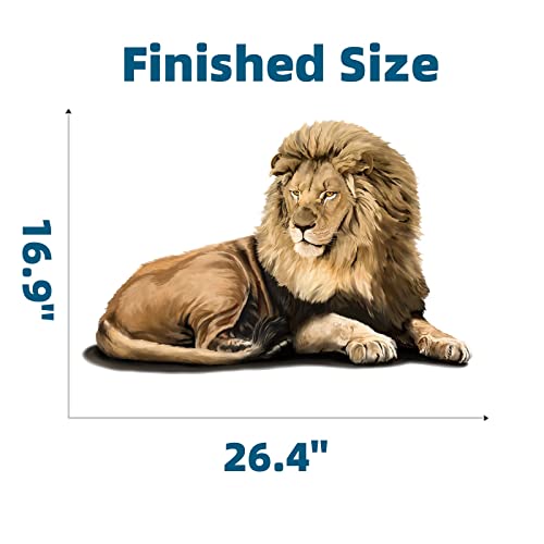 Royolam Lifelike Lion Wall Decal Nursery Tropical Animal Wall Sticker Removable Peel And Stick Waterproof Wall Art Decor Stickers For Kids Baby Classroom Preschool Living Room Playing Room Bedroom School #TOP4