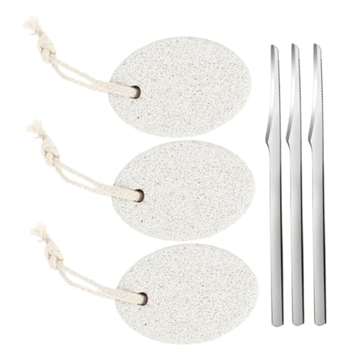 BESTYASH 3 juegos Herramientas de Pedicura de Acero Inoxidable con para Eliminar Durezas y Callos Pies Diseño Compacto y Fácil de Usar para Exfoliación y Cuidado Diario