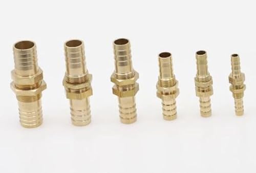 Msa Gold Motorsport Bulkhead Fitting Brass Barb Pipe Hose Tube Connector Adapter Fuel Oil (16Mm)