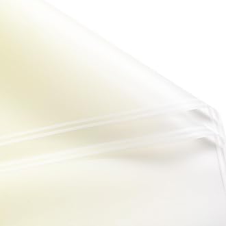 RUSPEPA 20 Sheets Flower Wrapping Paper - Light Yellow Gradient Color Plastic Packaging - Waterproof Floral Bouquet Wrapping Paper - Florist Supplies Packaging for Birthday, Wedding, DIY Crafts