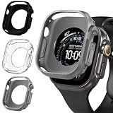 Ya en manzanajugosa.com: ivoler 3 Piezas Funda para Apple Watch Ultra 3/2 / 1 49mm (Sin Protector de Pantalla), Carcasa Protectora Antigolpes Delgado Suave TPU Anti-arañazos Estuche Case, Schwarz + Transparente + Titanio