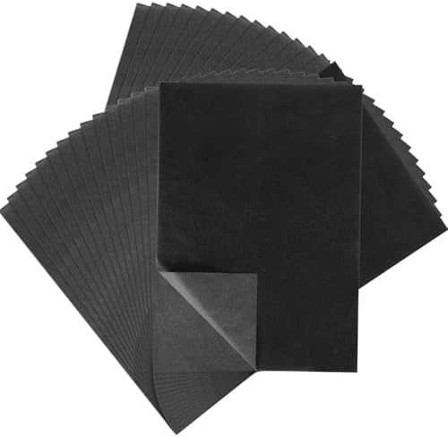 100 Sheets Carbon Paper Black Graphite Transfer Tracing Carbon Paper Copy Paper for Wood, Paper, Canvas and Other Surfaces (A4 8.3’’ X 11.7’’)
