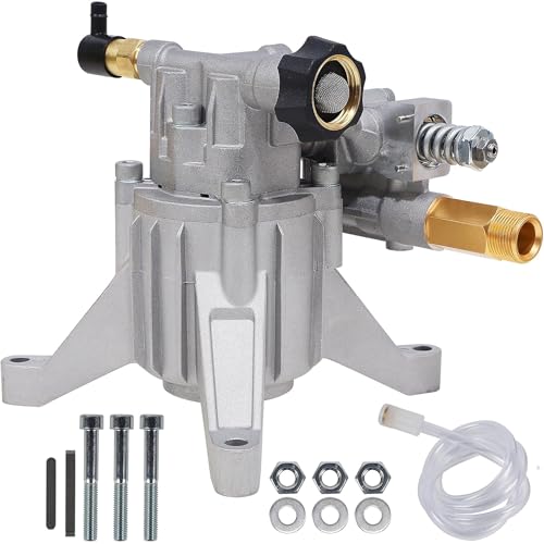Biswing Pressure Washer Pump, 7/8' Shaft Vertical Plunger, 3400 PSI Max, 2.5 GPM, Replacement Pump for Gas Power Washer, Rear Facing Inlet/Outlet