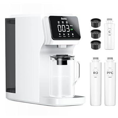 Stokk T1 UV Reverse Osmosis Water Filter Countertop + One Extra Replacement Cartridge Set