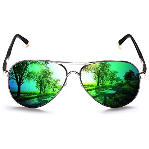 ROCKNIGHT Women Sunglasses Polarized Metal Frame UV400 Sunglasses Fishing HD Sunglasses Travel Green Sunglasses Stylish Couple Lightweight Cover