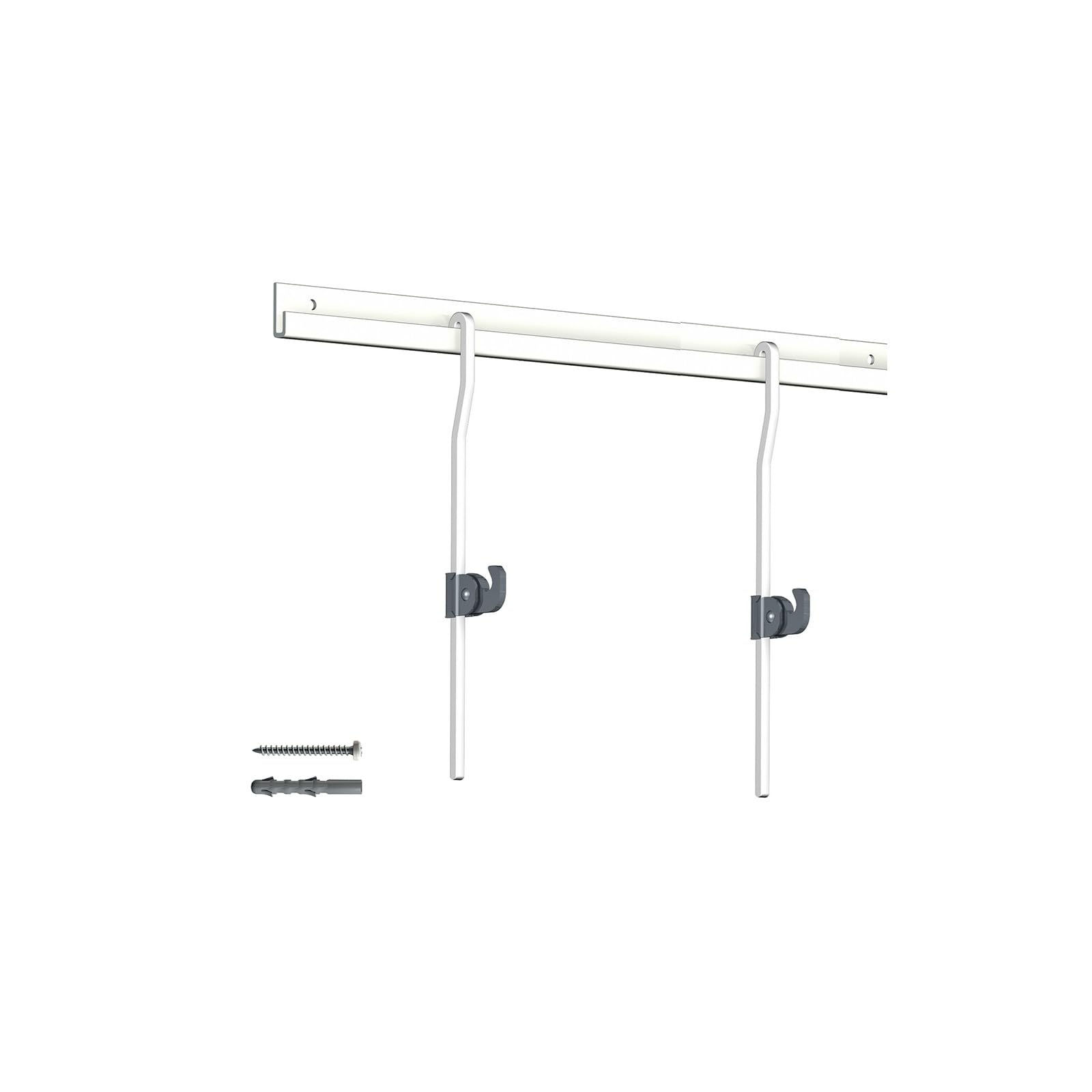 Arti Teq - Pack 100 mètres cimaise Classic + Gallery couleur Blanc - Solution d'accrochage pour décoration murale lourde - Blanc