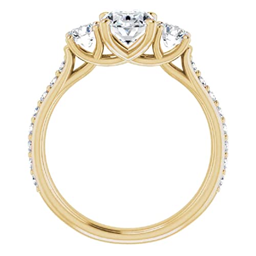 3 Ct Oval Cut Colorless Moissanite Engagement Ring Set Wedding Bridal Ring Set Solitaire 10K 14K 18K Yellow Gold Sterling Vintage Silver Promise Ring Anniversary Antique Gift #TOP5