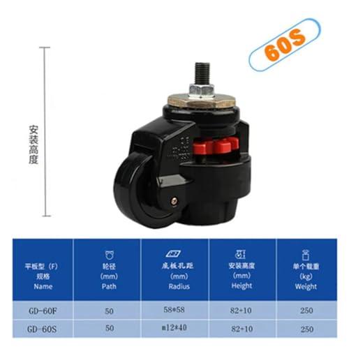 Roue de réglage horizontal GD-60F support plat de nivellement charge 500 kg pour distributeur - 5