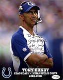 TONY DUNGY HAND SIGNED 8x10 COLOR PHOTO HOT COLTS COACH TO DAVE JSA