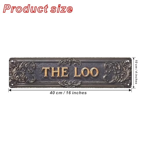 Letrero metálico retro para baño 4x16 pulgadas miniatura 2