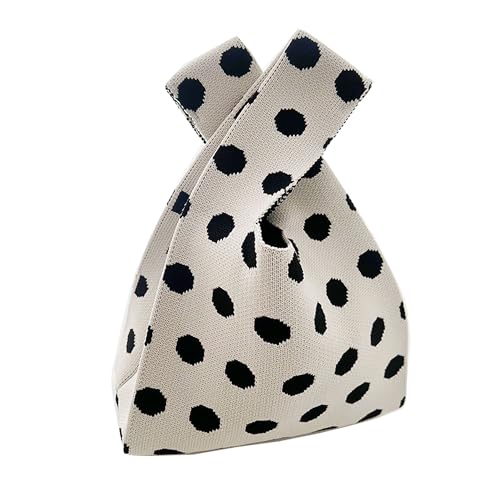 Image of Knot Bag, Mini Knit Tote Bag, Extra Thickened Japanese Knot Bag, Wristlet Handbag - 1 /2 /6 Pack