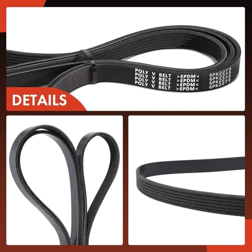 A-Premium 94.19 In Serpentine Belt For Chevrolet, Mercedes-Benz, Ford, Buick, Cadillac, Chrysler, Oldsmobile & Pontiac Cars - Camaro 1995, C230 2008, C240, C250, E-150 Econoline by A-Premium - Image 9