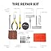 Tire Repair Kit by Boulder Tools - Heavy Duty Plug Kit for Cars, Trucks, Motorcycles, ATVs - Complete Flat Fix Automotive Tools Set with Storage Case, Valve Tool, Pliers, and Repair Plugs