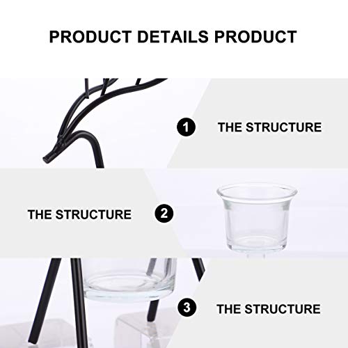 Sewacc 6 Pcs Party Favor Window Decor Art Votive Delicate Rustic Design Cup Home Ornament Nordic Style Fireplace Sticks Shape Wedding Xmas Gifts Gift Festival Antler Decorations #TOP3