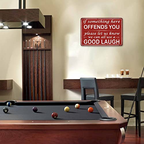 CrazySign Funny Bar Sign Man Cave Vintage Metal Sign If Something Here Offends You Sign For Garage Home Bar Wall Decor (246) - Image 5